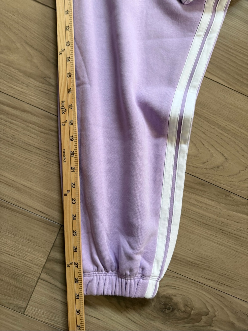 Adidas womens Fleece Sweatpant L & XL Powder Plum Purple Jogger NWT - Picture 5 of 8